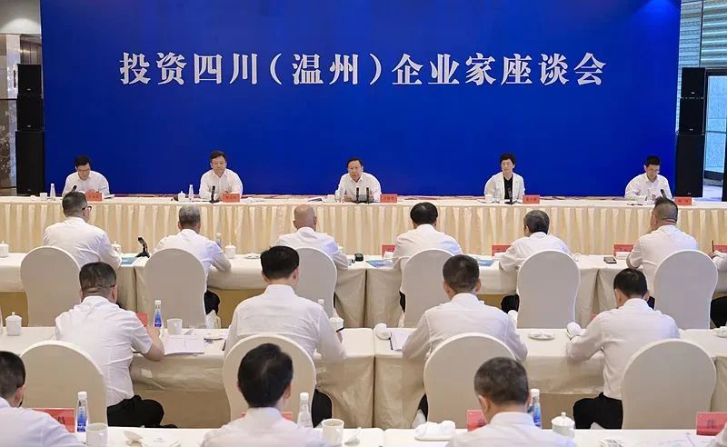 四川省党政代表团来温考察 张晓平董事长参加座谈